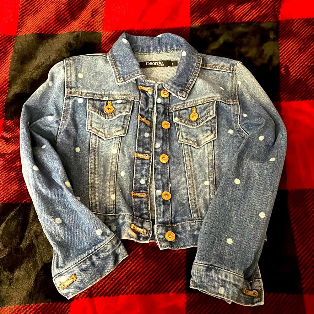 Jean Jacket with White Dots